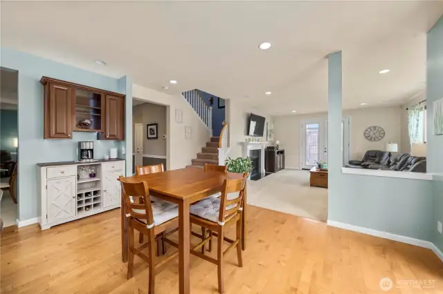 Coffee bar in Casual eating area off kitchen
