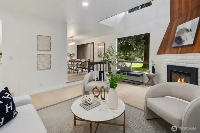 Amazing Light in the Double-Ceiling Height Living Room