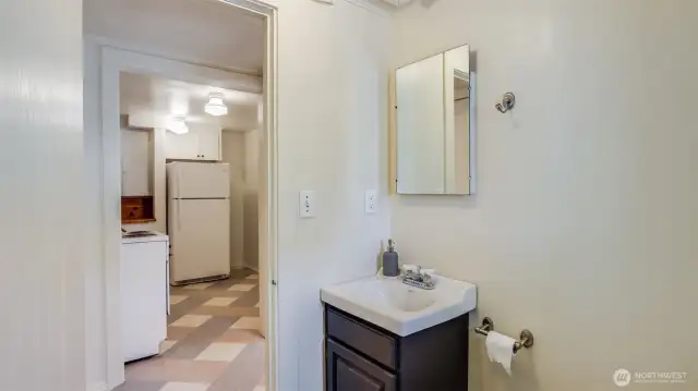 Downstairs: Bathroom.