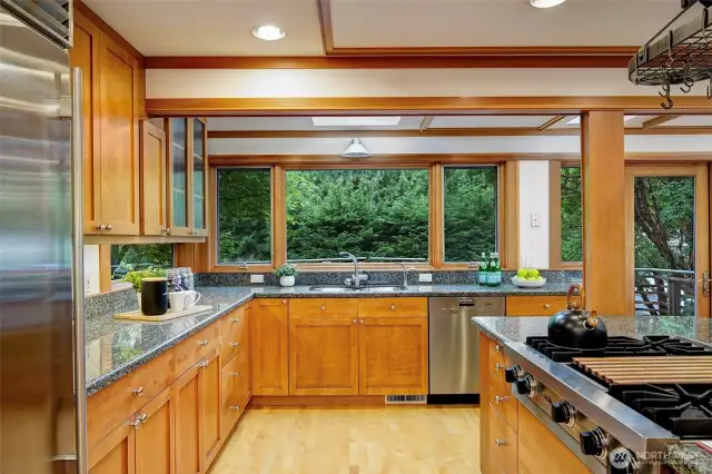 Canyon Creek rich cabinetry.