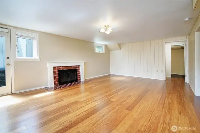 This doorway leads to the lower level bath as well as the Bonus Room.