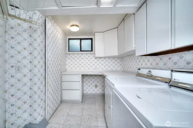 Lower level utility room.