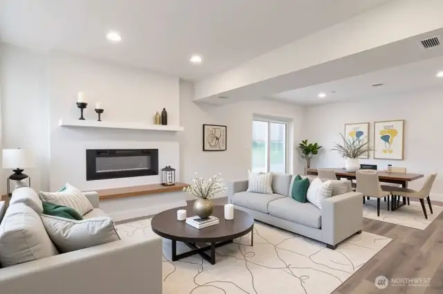 Virtual Staging basement living space