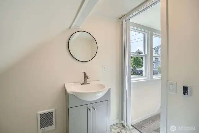 Upstairs half bath for convenience!