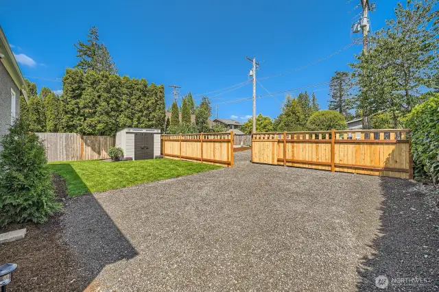 Huge lot gated, which has brand new fence. Plenty of parking for an RV, boat, or extra cars. Zoning also allows for another build on this lot based on it's size - potential to build your multi-family dream or rental!