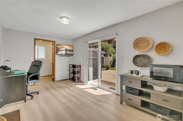 Family room/office area just off the kitchen ~