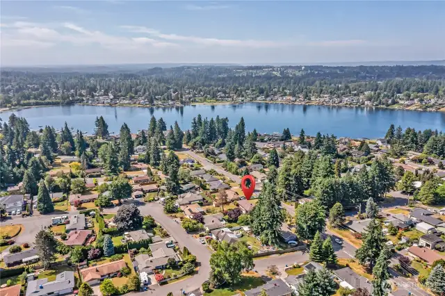 Fantastic location, right by Lake Meridian!
