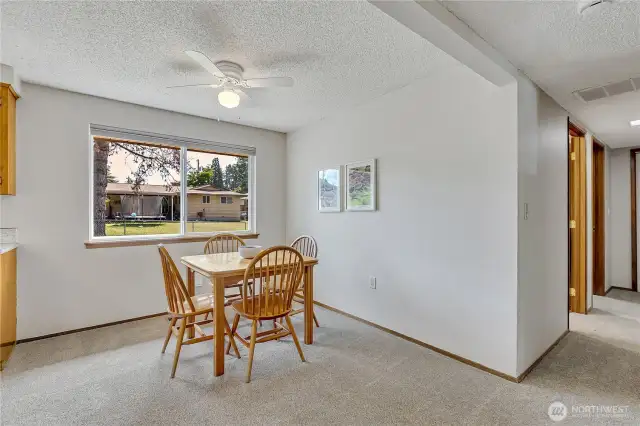 Dining area just off the kitchen ~