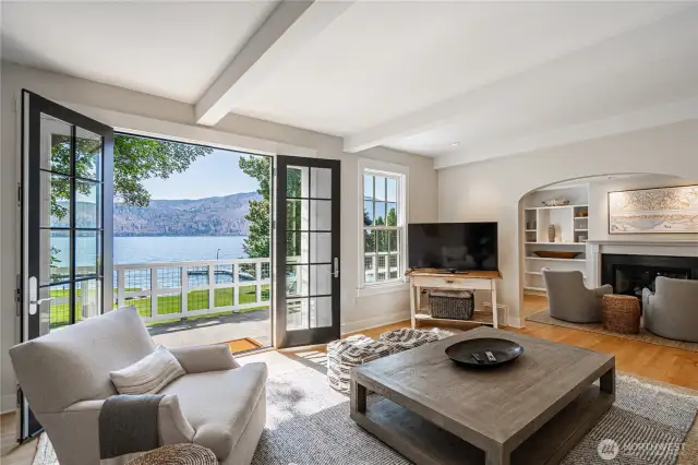 Living Room w/ Understated Exposed Beams