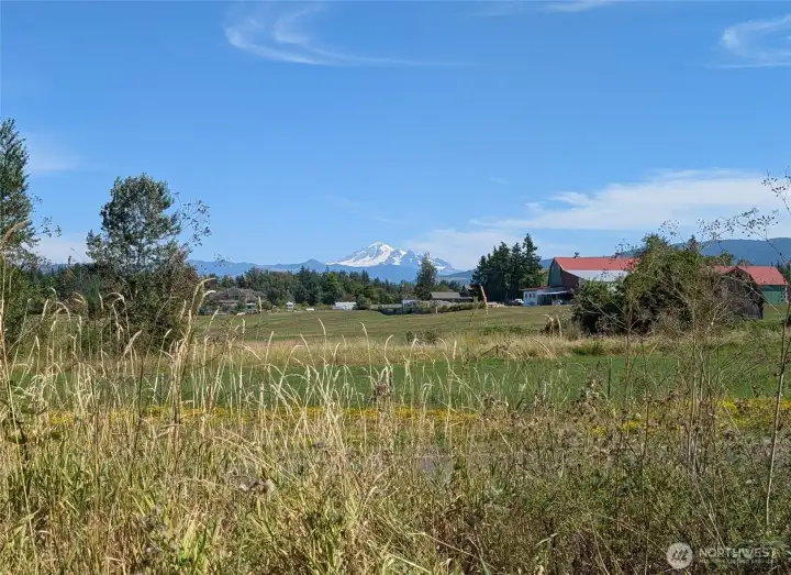 View of Baker from behind the barn.