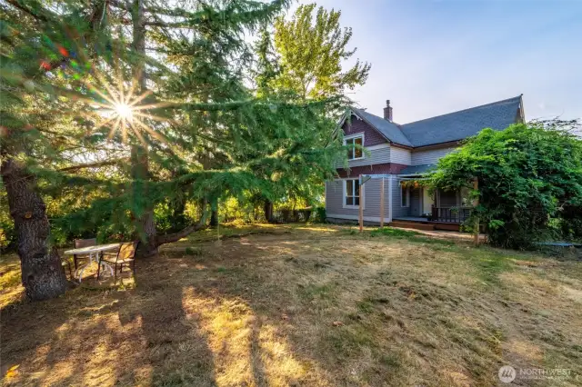Large, fenced in front yard.