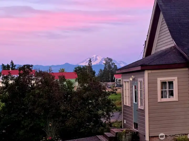 Epic views of Mt. Baker from everywhere on the property.