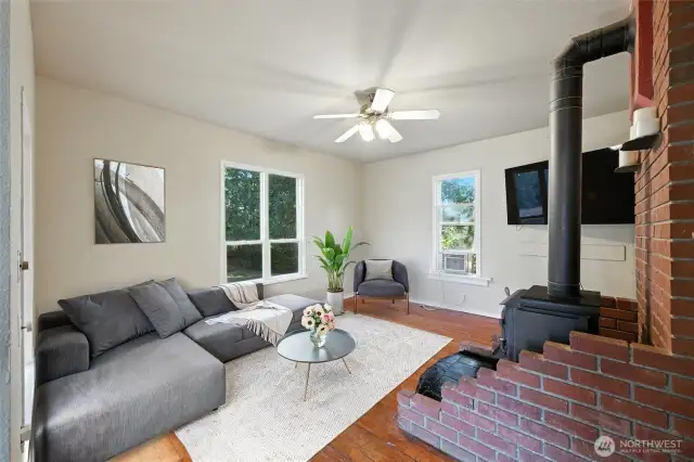 Virtually Staged living room.