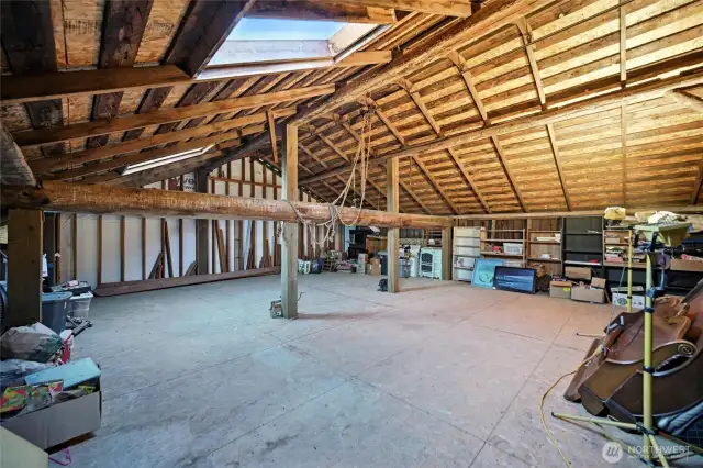 Upstairs with skylight.