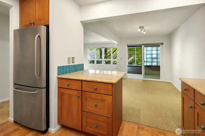 Kitchen was thoughtfully designed with storage in mind. Feels like a house-sized kitchen!