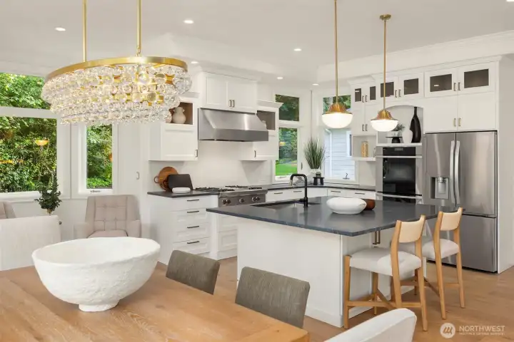 Soapstone counters, new cabinets, new fixtures.