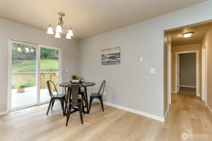 Kitchen leading to Deck