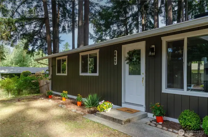 A Closer Shot of the Front and the Front Door