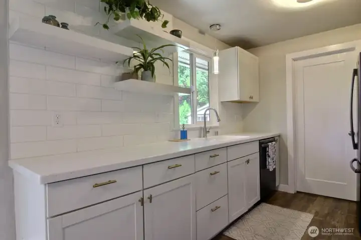 Sink area with window