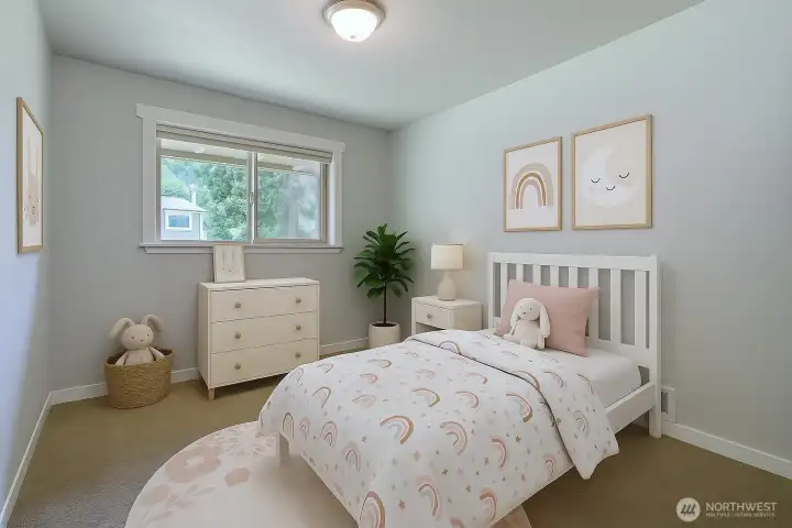 Second Bedroom  Virtually staged