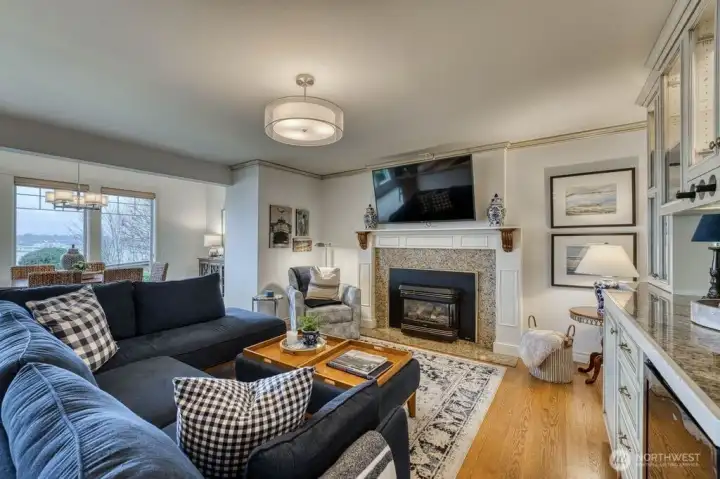 You will enjoy those panoramic views from the family room as well.