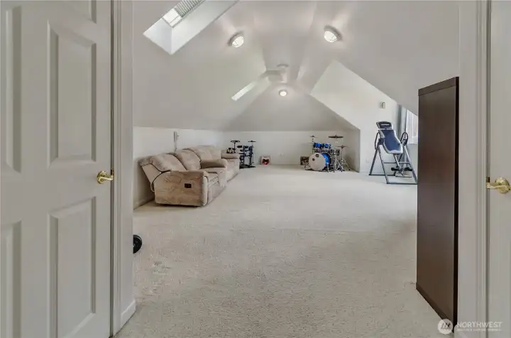 Bonus room above the garage