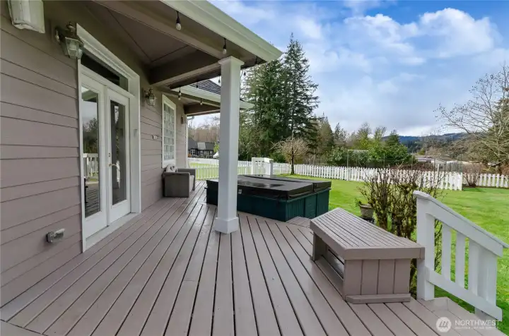 Hot tub right off the primary suite