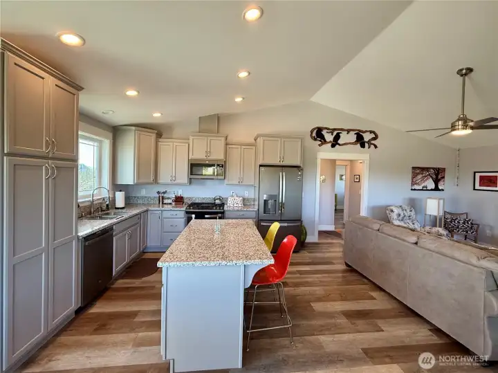 Stainless steel appliances.