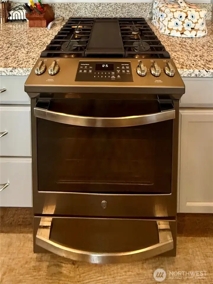 Propane stove for the chef.