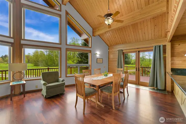 The cedar wall are accented with drywall, adding just the right touch of warmth.