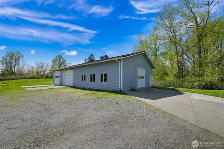 36' x 54' stick-built shop with Hardiboard siding.