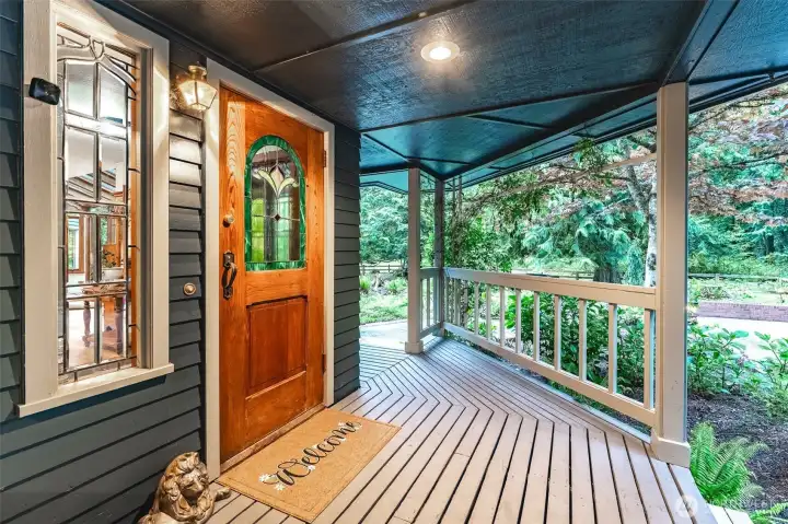 A welcoming front entry.