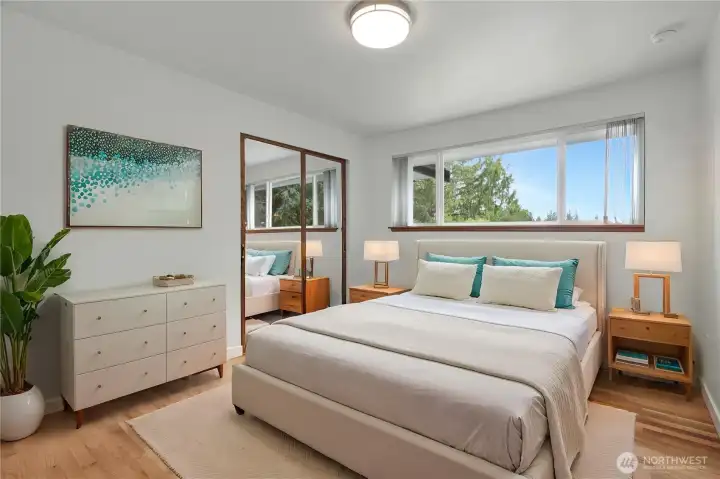 Bedroom 1, virtually staged