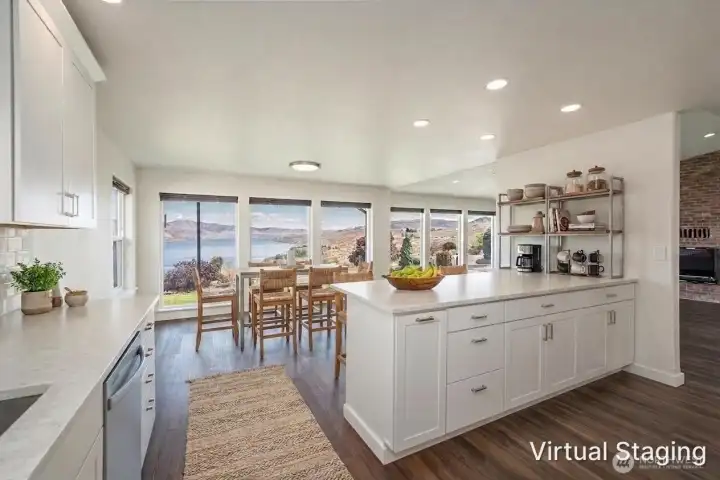 Kitchen and dining room. Kitchen and dining room.
