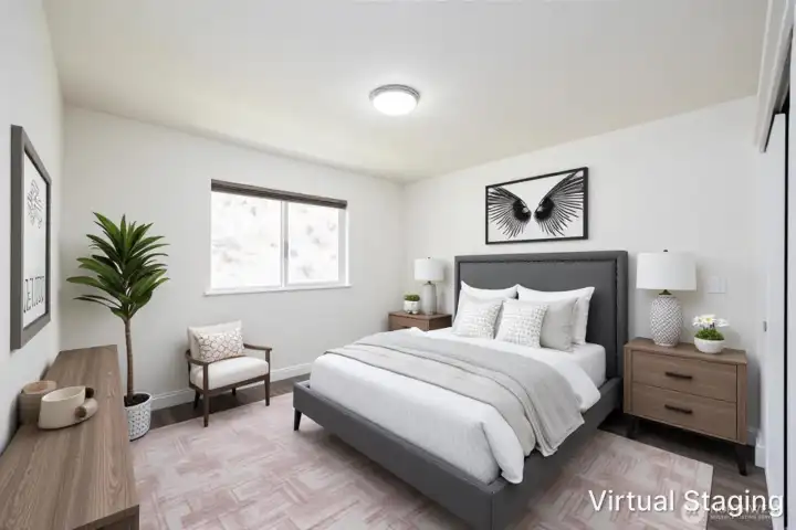 One of two main floor bedrooms. One of two main floor bedrooms.