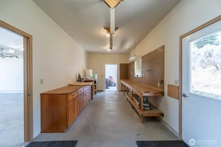 Two car garage. Two car garage.