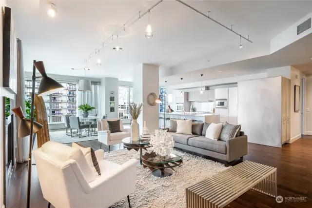 Stay connected with wide-open living spaces.