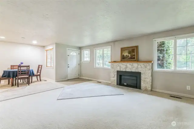 Front door/living room/informal dining room