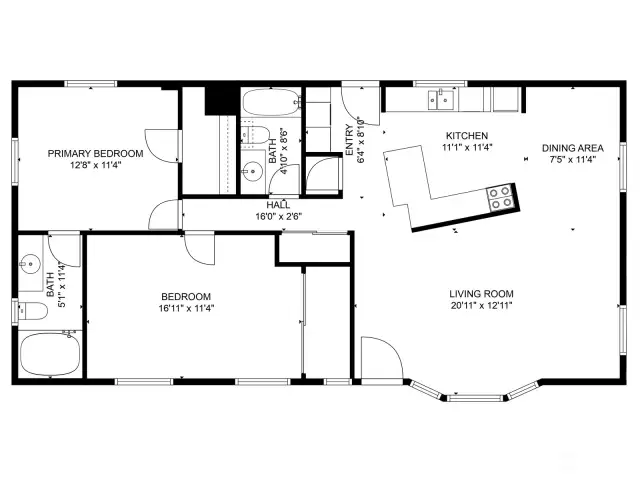 Complete floor plan of home. Must see in person!