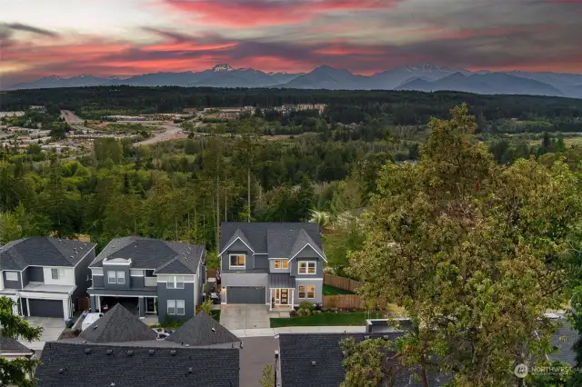 View of Silverdale and the Olympics