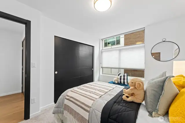 Large closet with a hidey hole inside.