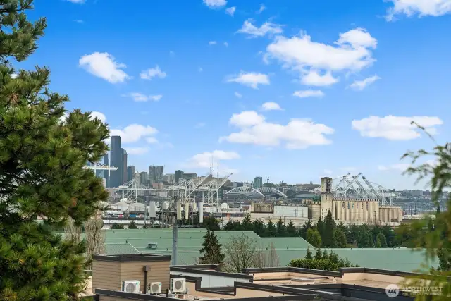 Partial views of the city from the rooftop.