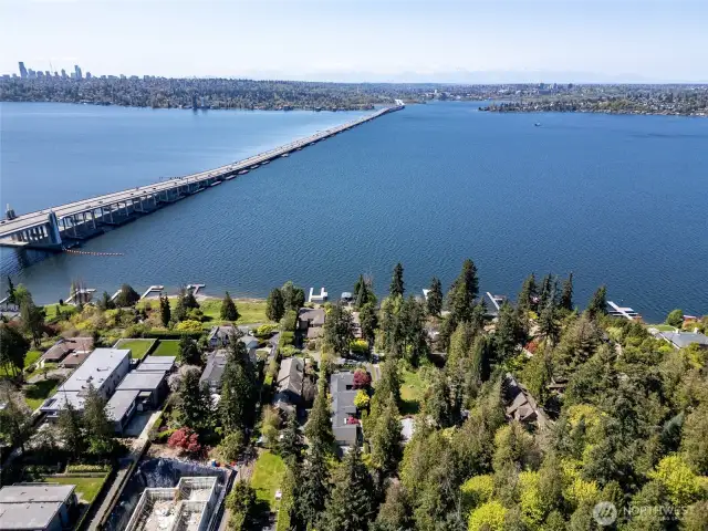 Nestled along the coveted Evergreen Point Road, this exceptional Medina property offers rare west-facing views of Lake Washington.
