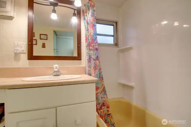 Cabinets and storage in bathroom