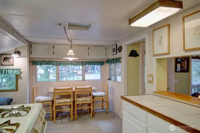 Dining area and kitchen