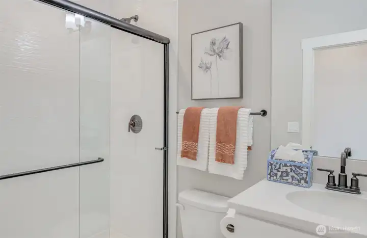 3/4 bath just beside bedroom #2 - a guest suite