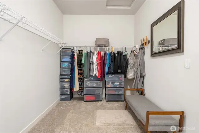 Expansive walk-in closet