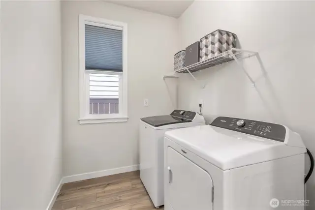 Laundry room - bonus, plumed for a utility sink!