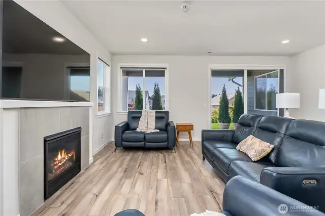 Beautiful LVP flooring throughout main living areas for durability and easy maintenance