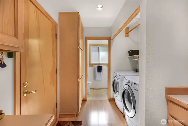 Laundry and 1/2 bath on main floor